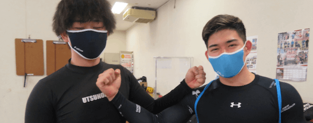 競輪の中山拓人選手と高本和也選手の画像