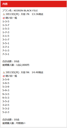 トリリオンケイリンの有料予想を検証